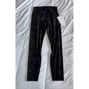 New Lululemon Align HR Pant 25" Size 6 Legging Pant Camo Black LWSDLXS H3DC